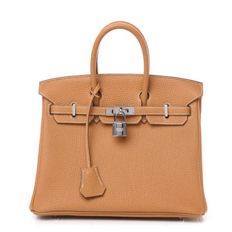 HERMES Togo Birkin 25 Natural Sable 552154 